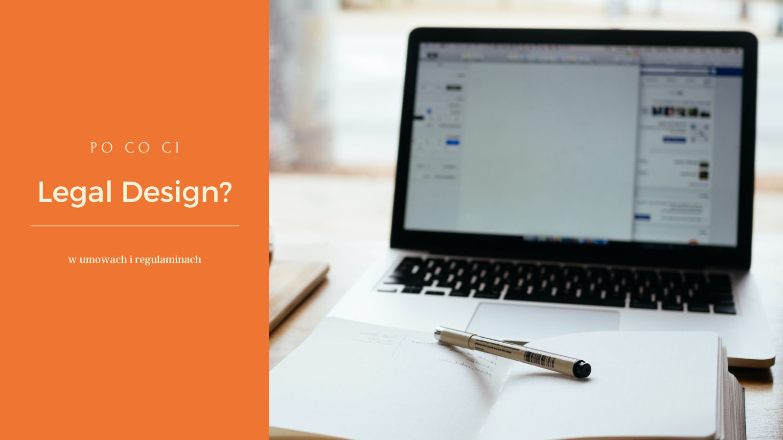 Notatnik z długopisem leżący na komputerze