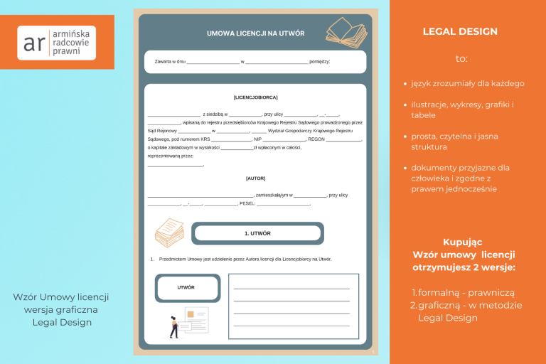 Wzór umowy licencji w metodzie Legal Design